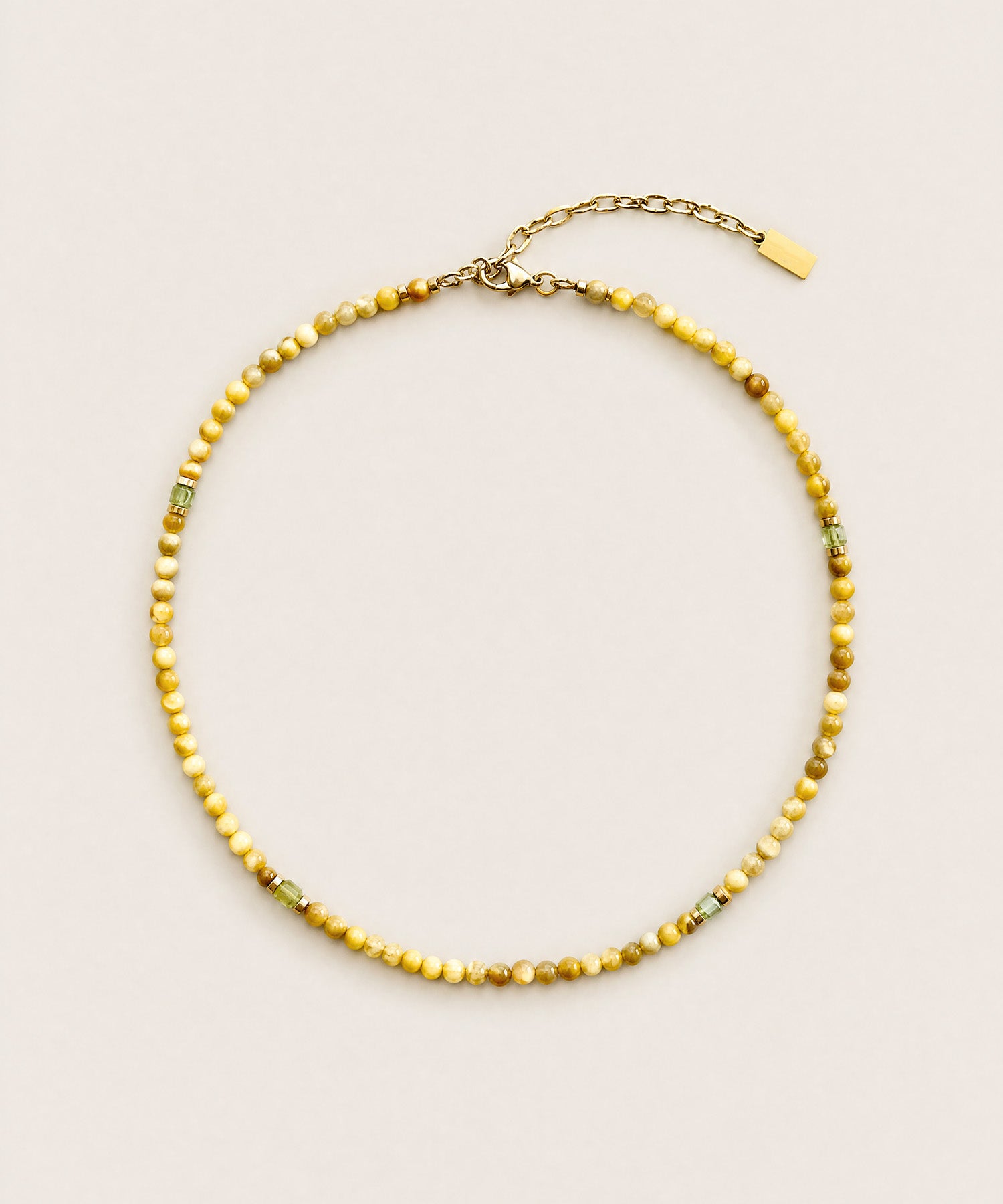 LEO WARRIOR NECKLACE WITH PERIDOT & GOLDEN TIGERS EYE (LIMITED-EDITION)