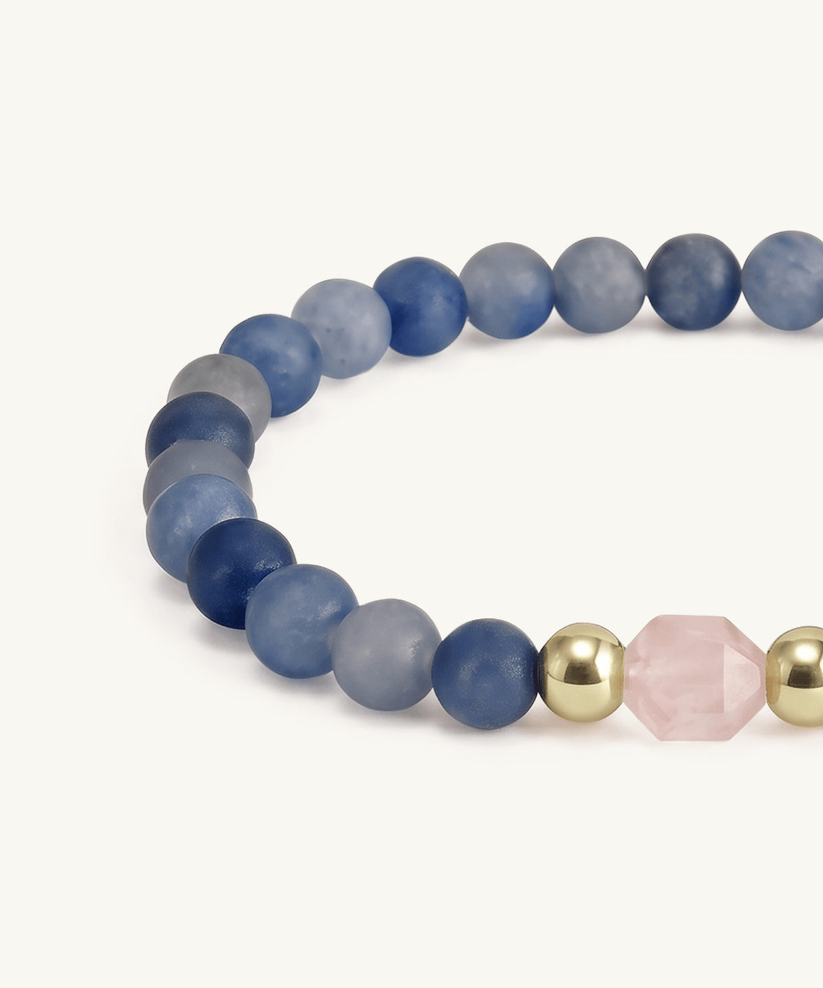NURTURER BRACELET WITH ROSE QUARTZ & AVENTURINE