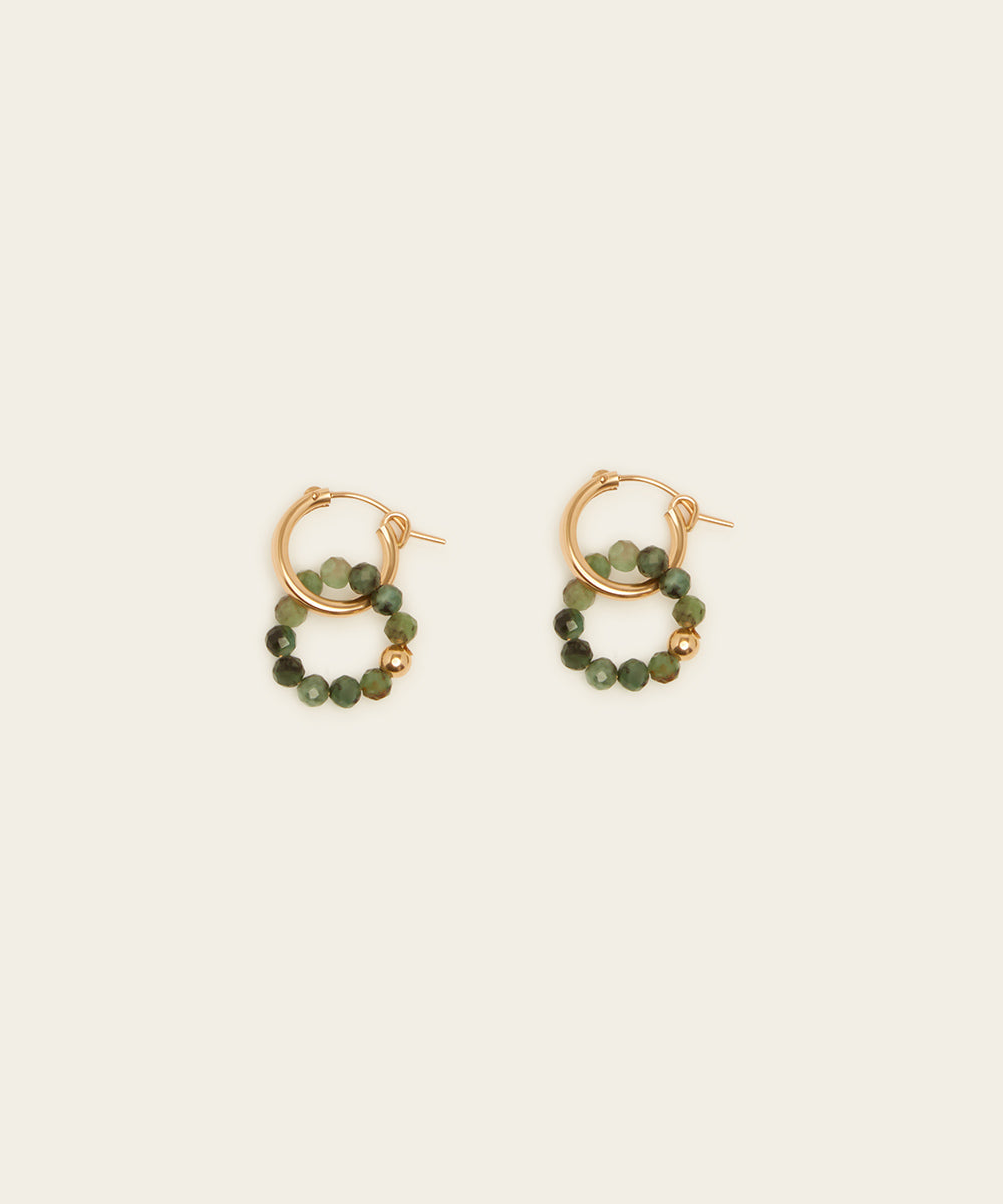 PRECIOUS ABUNDANCE EARRINGS WITH EMERALD