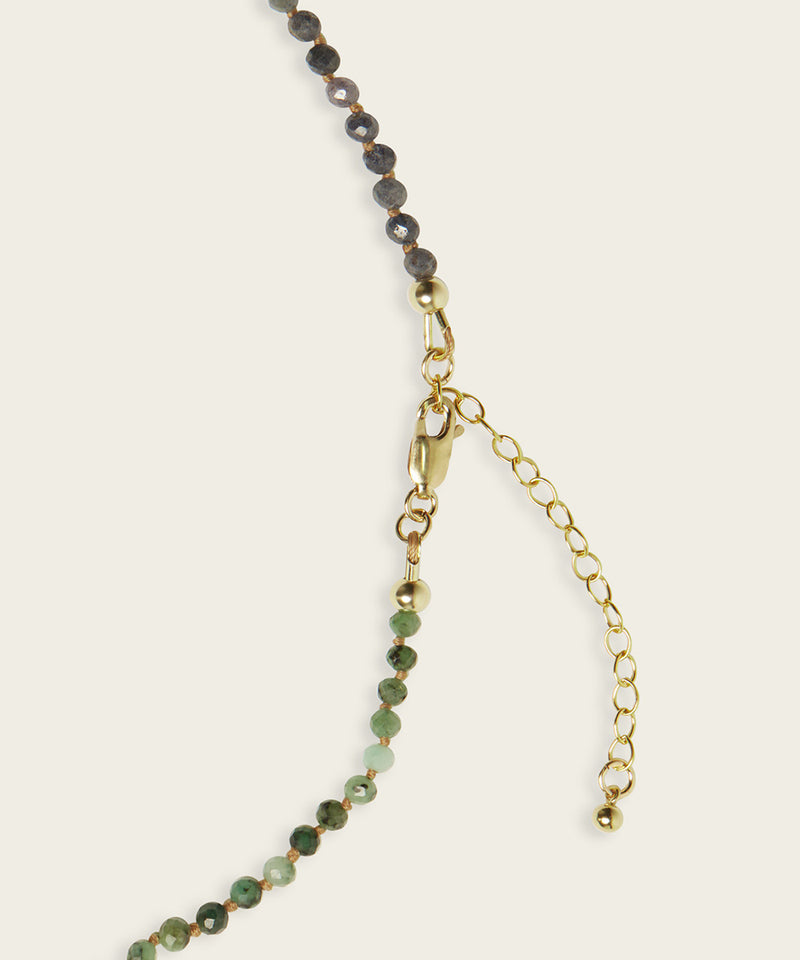 PRECIOUS ENERGY NECKLACE WITH EMERALD, RUBY & SAPPHIRE