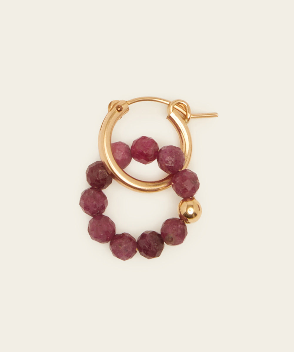 PRECIOUS LOVE EARRINGS WITH RUBY