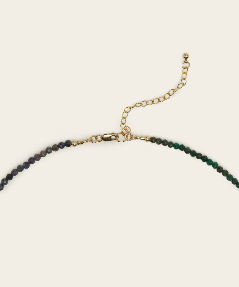 PRECIOUS ENERGY NECKLACE WITH EMERALD, RUBY & SAPPHIRE