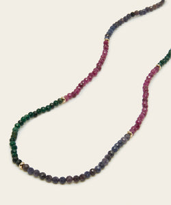 PRECIOUS ENERGY NECKLACE WITH EMERALD, RUBY & SAPPHIRE