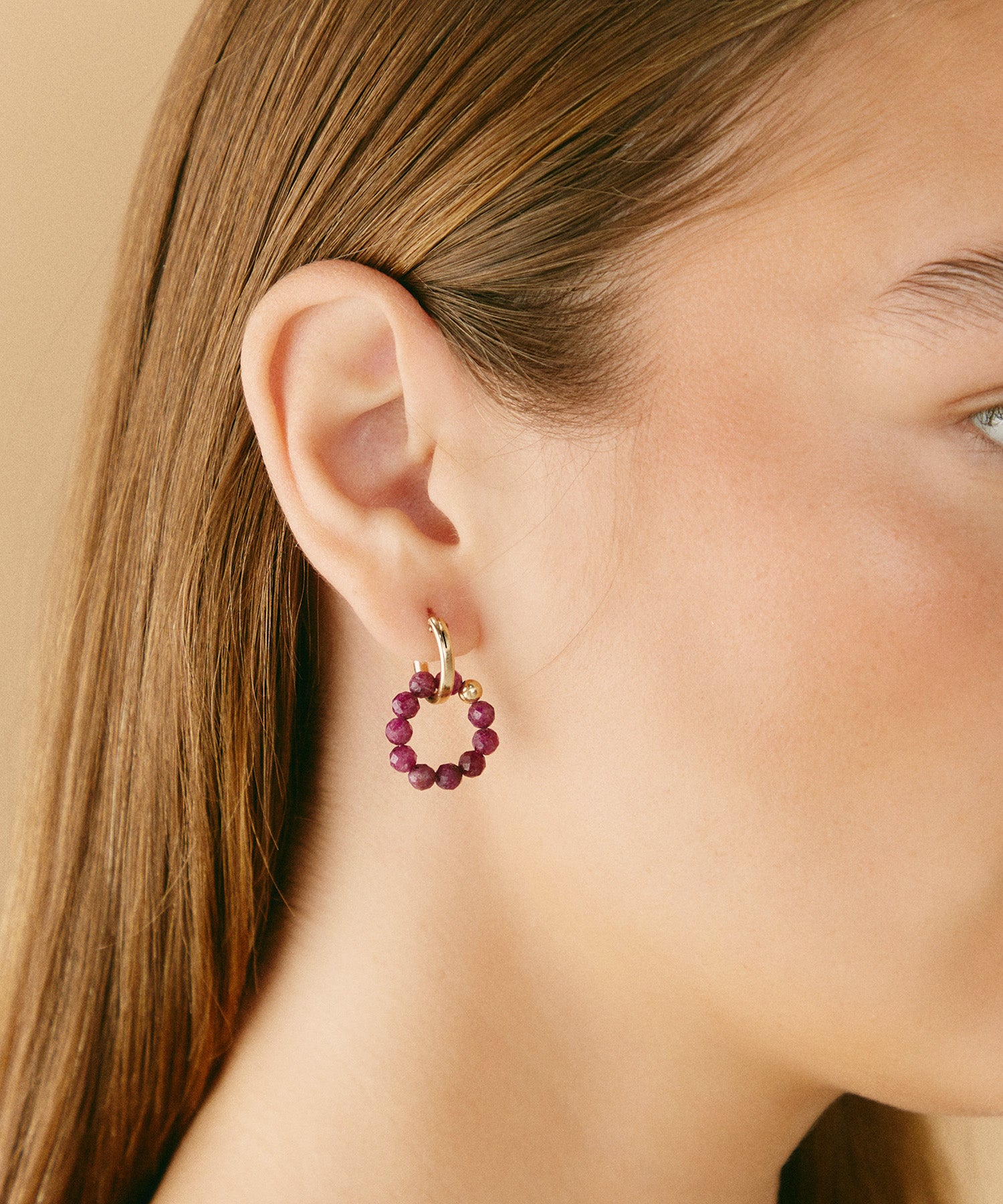 PRECIOUS LOVE EARRINGS WITH RUBY