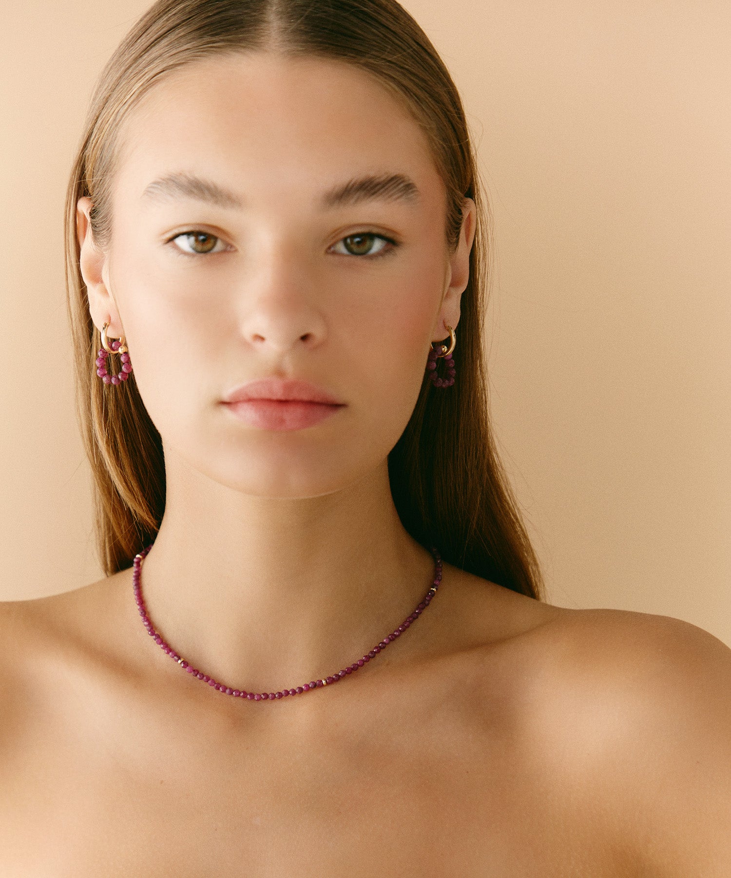 PRECIOUS LOVE EARRINGS WITH RUBY