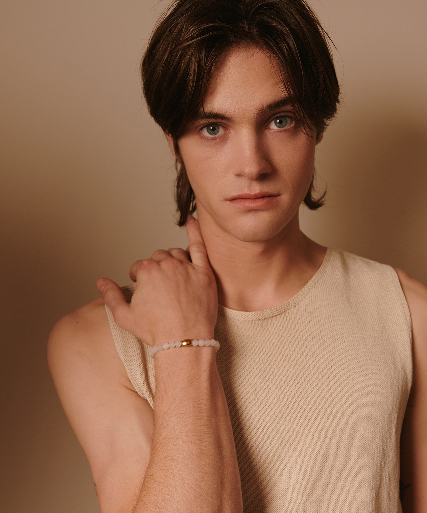 PRIMAL PEACE BRACELET WITH WHITE JADE