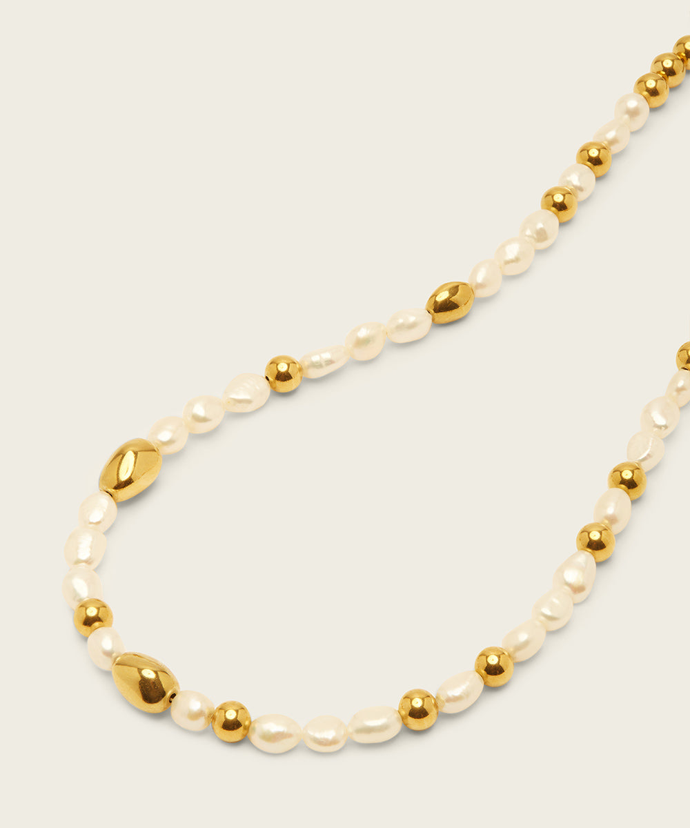 PRIMAL SAGE NECKLACE WITH PEARLS