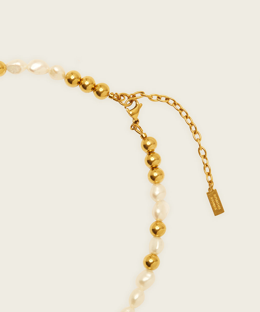 PRIMAL SAGE NECKLACE WITH PEARLS