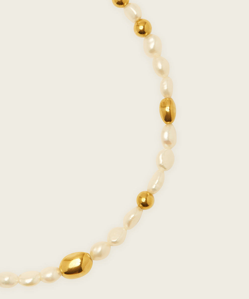 PRIMAL SAGE NECKLACE WITH PEARLS