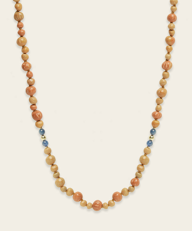 RAW HARMONY NECKLACE WITH ZAPOTEC CLAY & KYANITE (LIMITED EDITION)