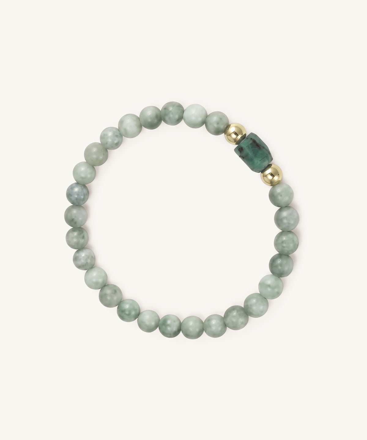 SAGE BRACELET WITH EMERALD & JADE