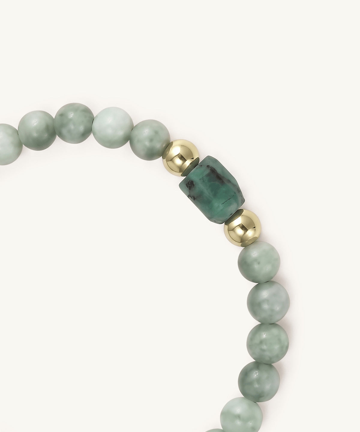 SAGE BRACELET WITH EMERALD & JADE