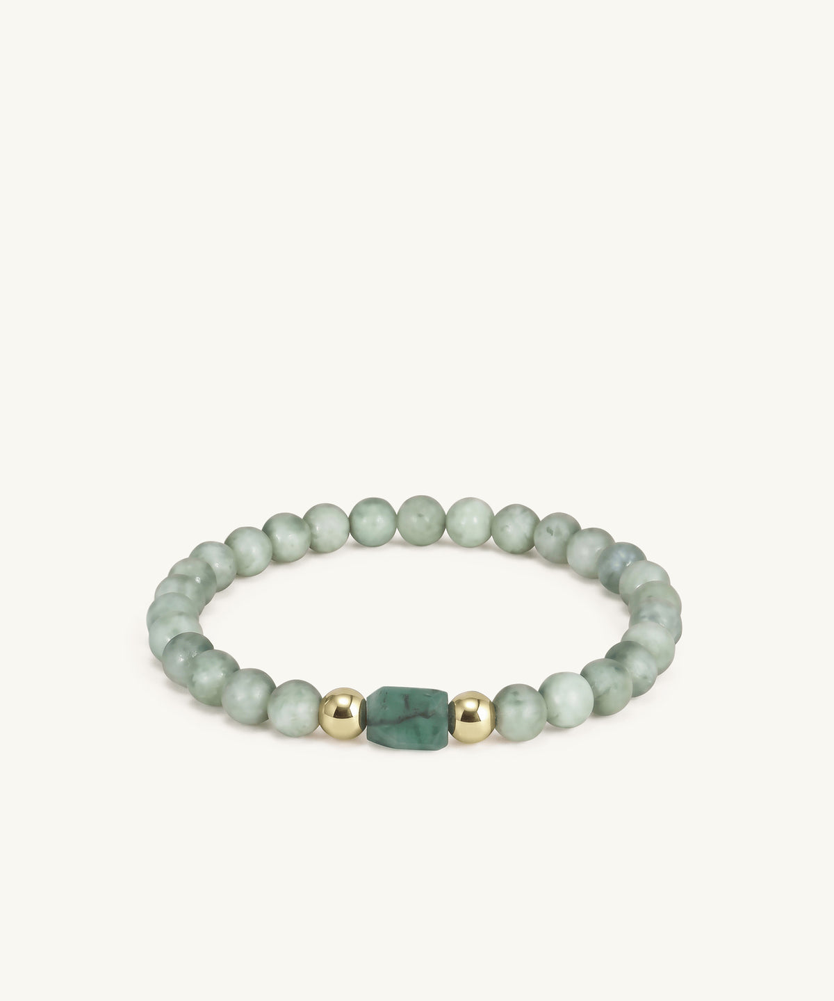 SAGE BRACELET WITH EMERALD & JADE