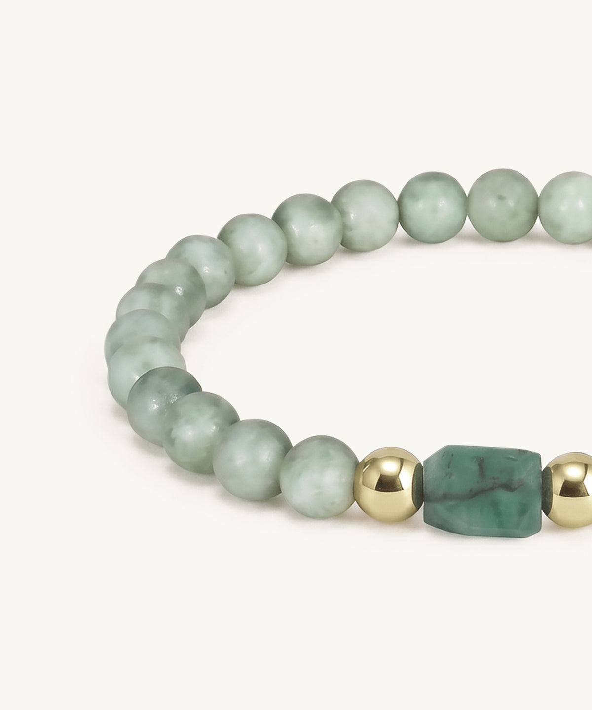 SAGE BRACELET WITH EMERALD & JADE