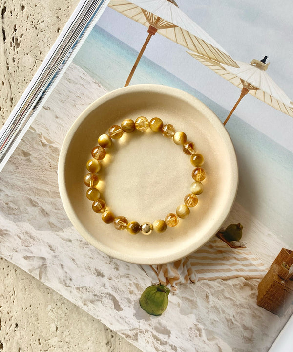 SCORPIO LIGHT ENERGY BRACELET WITH CITRINE & GOLDEN TIGER'S EYE