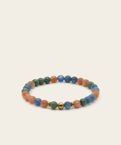 SUMMER SOLSTICE BRACELET WITH KYANITE, SUNSTONE & JADE