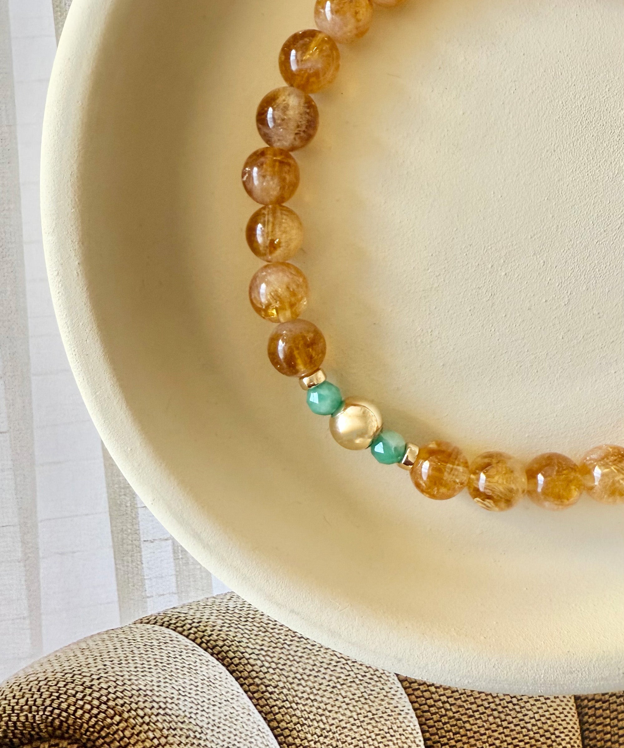 TAURUS TRANSFORMATION BRACELET WITH EMERALD & CITRINE