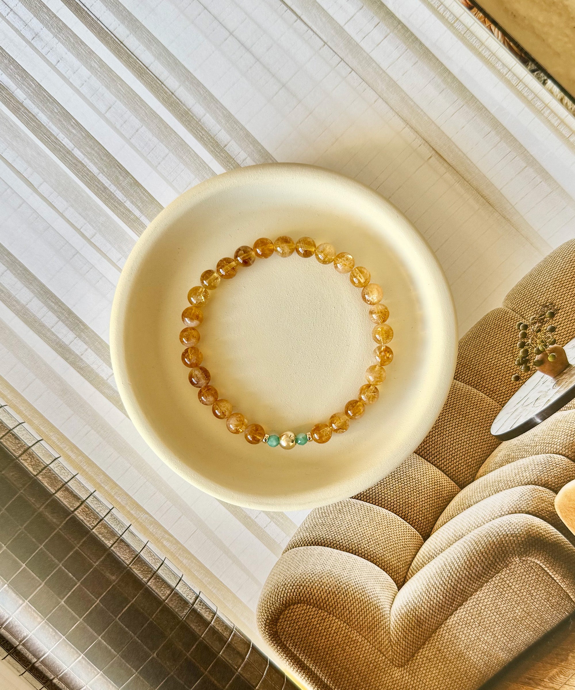 TAURUS TRANSFORMATION BRACELET WITH EMERALD & CITRINE