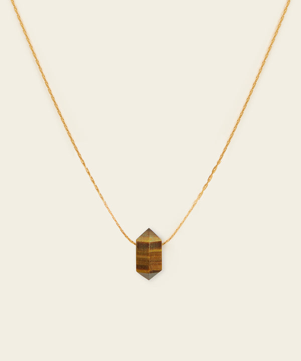 THE COURAGE NECKLACE WITH TIGER'S EYE
