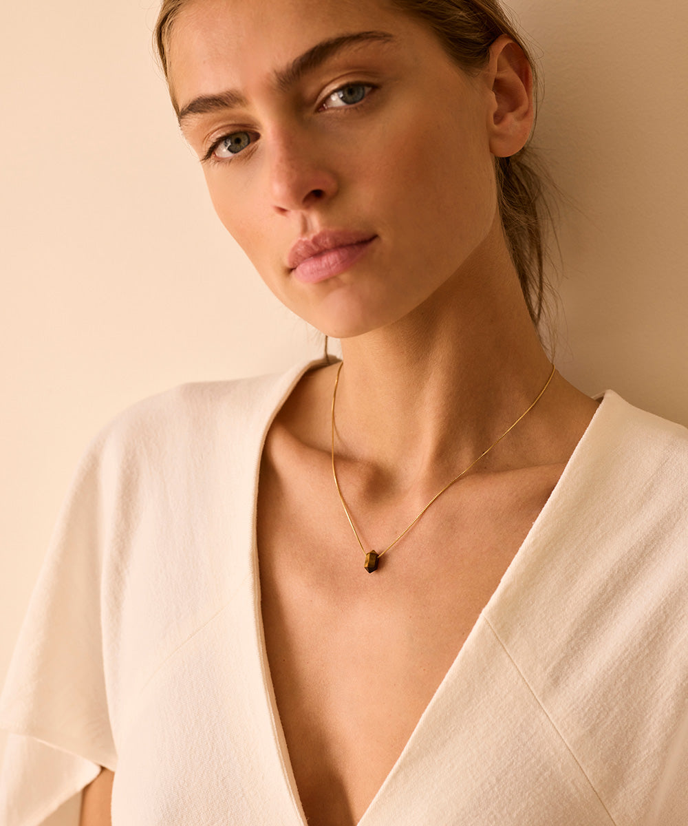 THE COURAGE NECKLACE WITH TIGER'S EYE