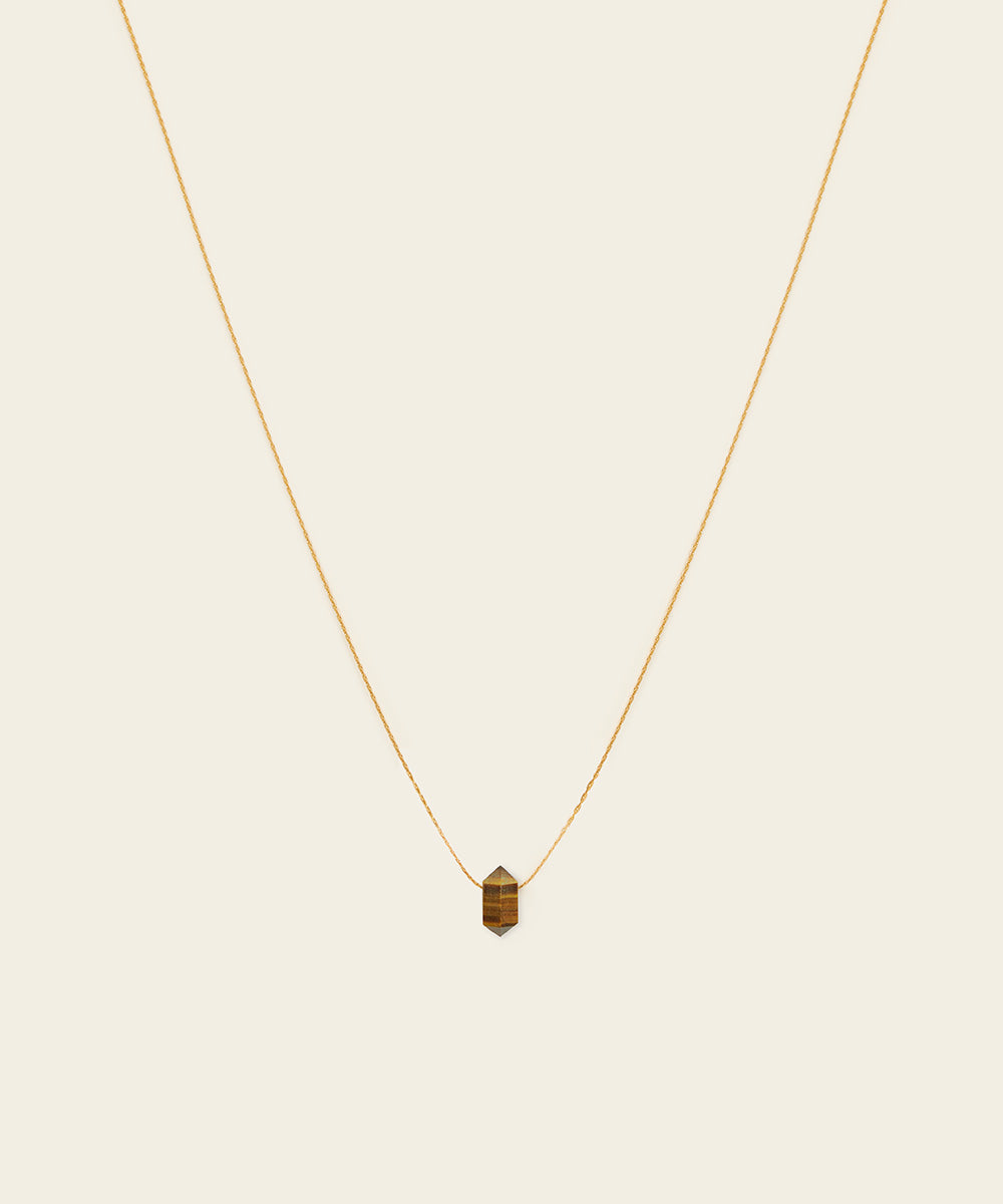 THE COURAGE NECKLACE WITH TIGER'S EYE