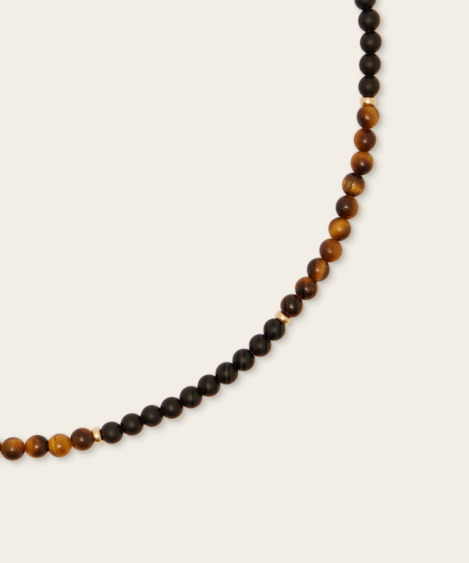 THE FEARLESS WARRIOR NECKLACE WITH TIGER'S EYE & ONYX
