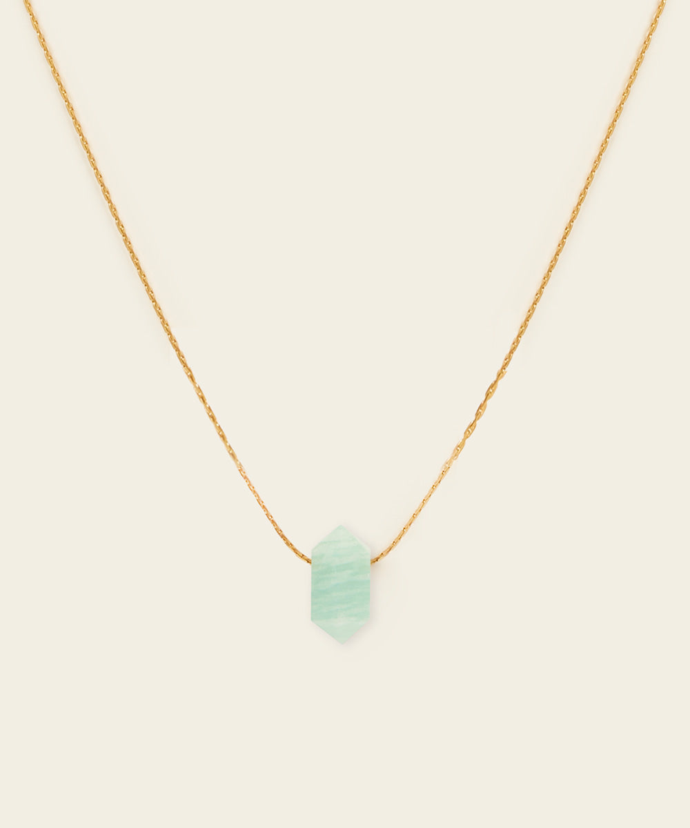 THE HOPE NECKLACE WITH AMAZONITE