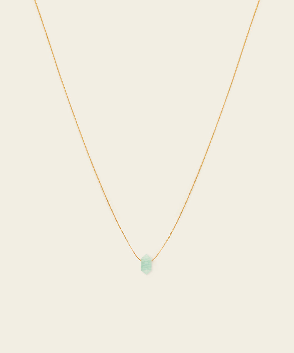 THE HOPE NECKLACE WITH AMAZONITE