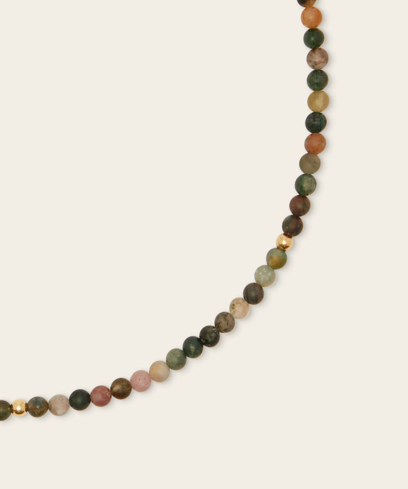 THE PEACEFUL SAGE NECKLACE WITH INDIAN AGATE