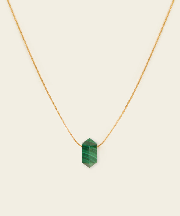THE TRANSFORMATION NECKLACE WITH MALACHITE