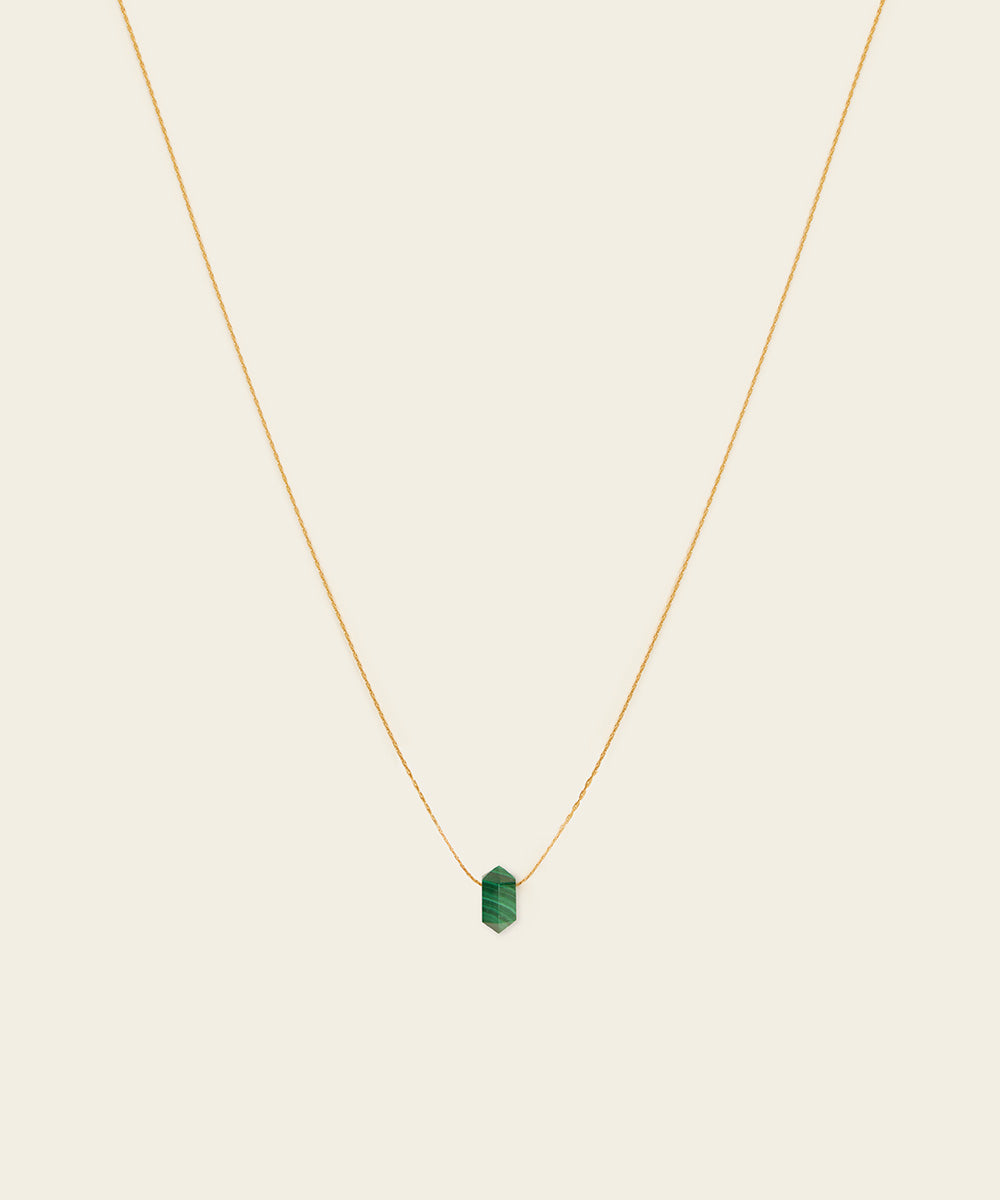 THE TRANSFORMATION NECKLACE WITH MALACHITE
