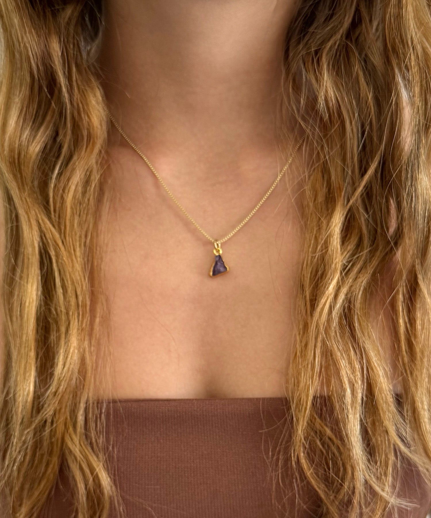 THE AQUARIUS NECKLACE WITH AMETHYST