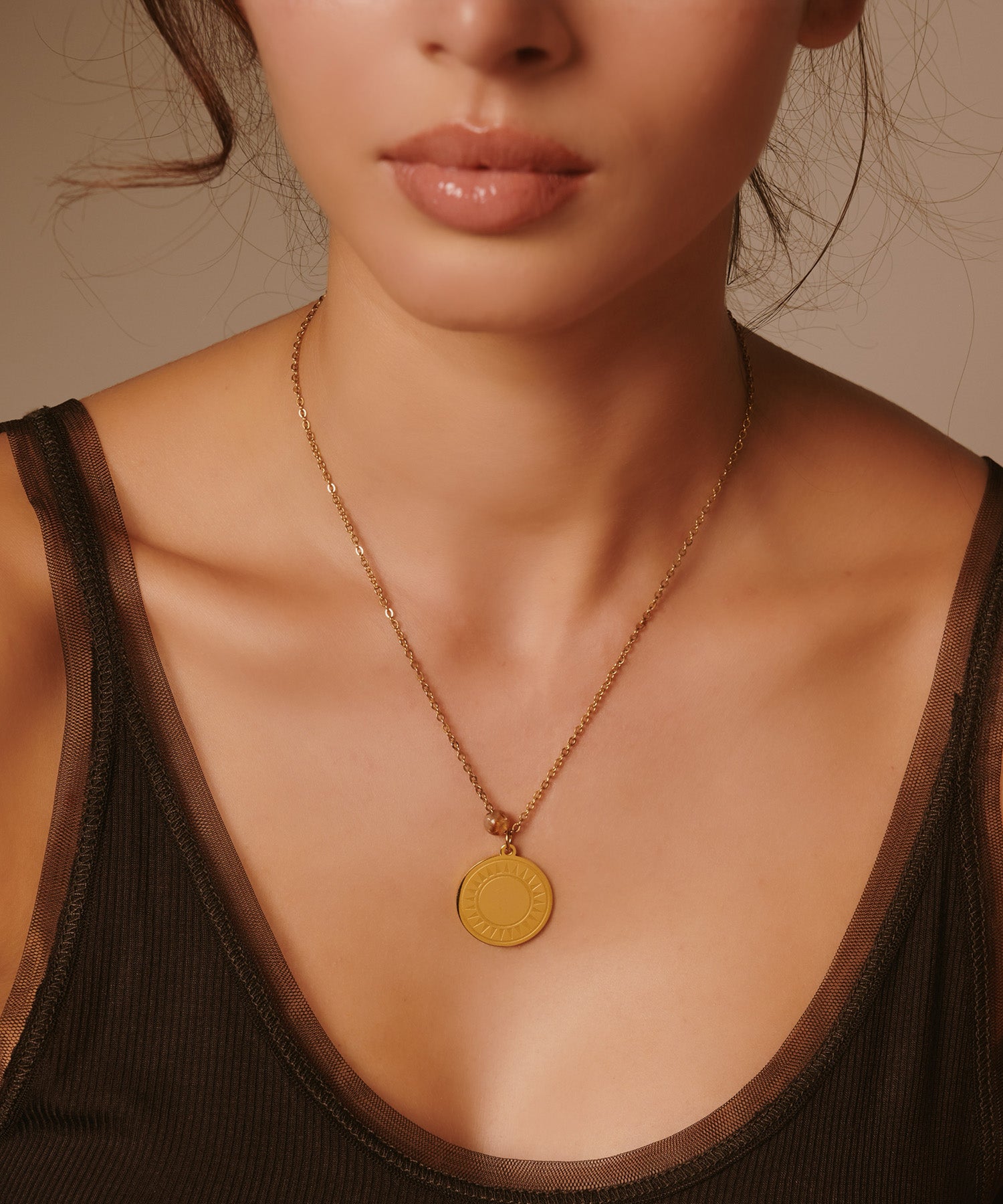 THE LIGHT-MAKER NECKLACE WITH CITRINE & SUN MEDALLION