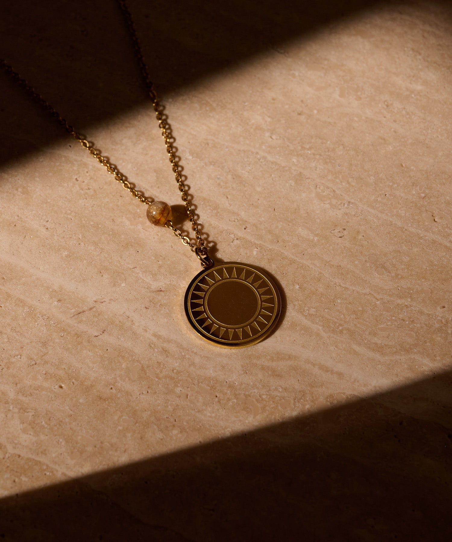 THE LIGHT-MAKER NECKLACE WITH CITRINE & SUN MEDALLION