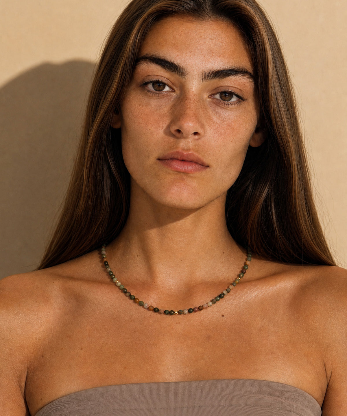 THE PEACEFUL SAGE NECKLACE WITH INDIAN AGATE