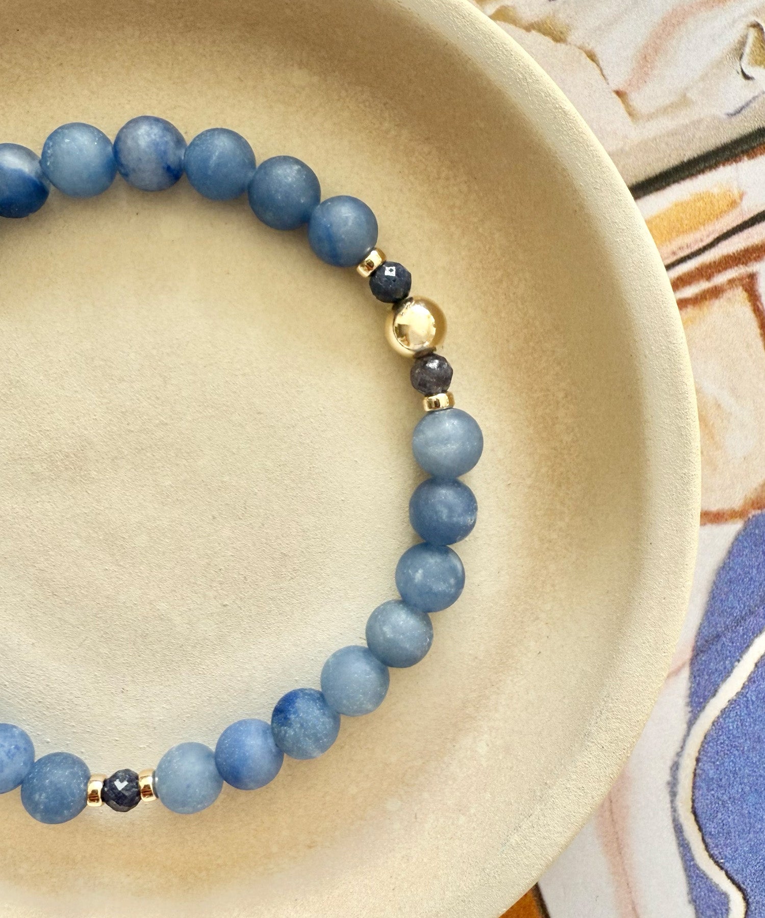 VIRGO PROSPERITY BRACELET WITH SAPPHIRE & AVENTURINE