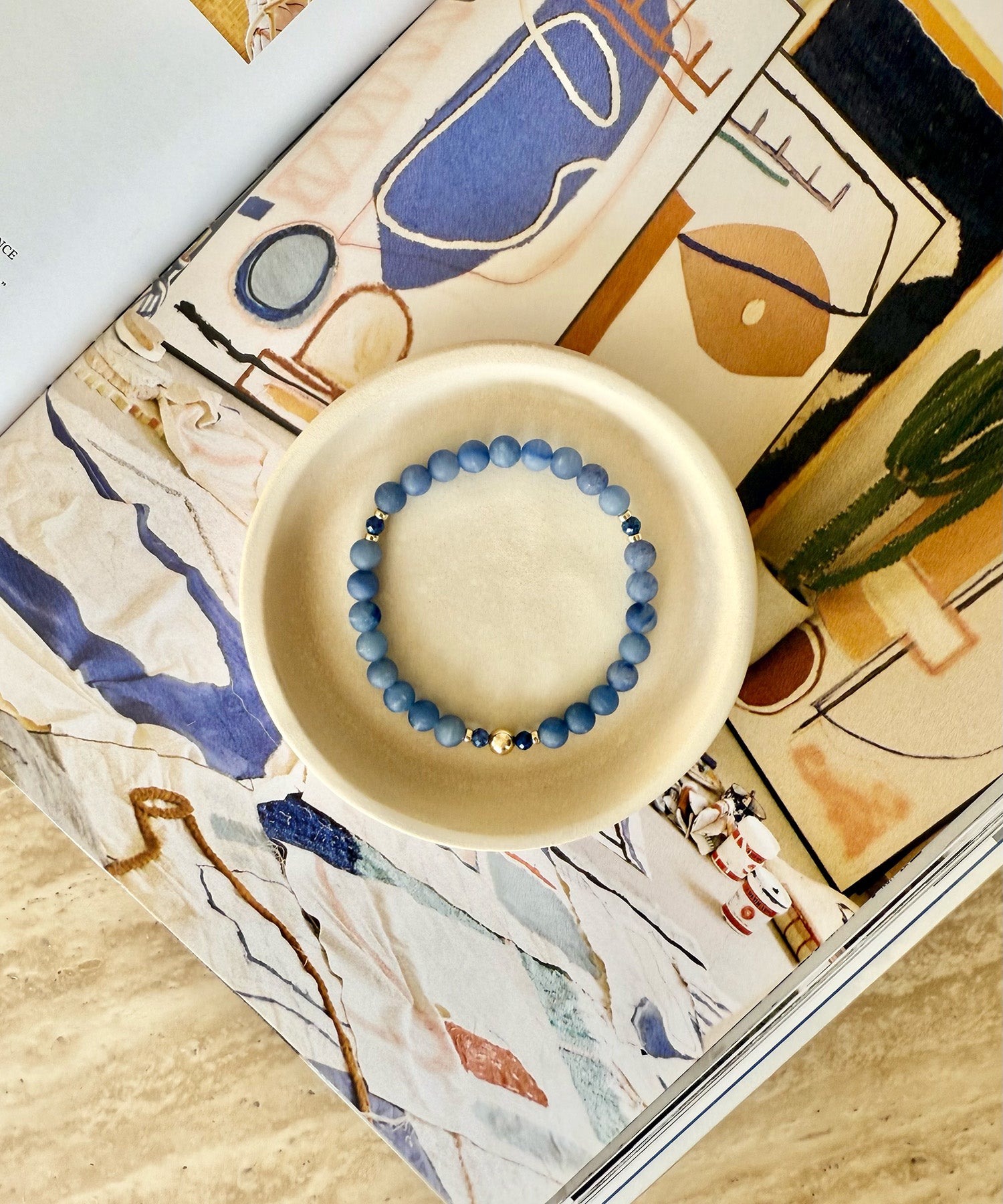 VIRGO PROSPERITY BRACELET WITH SAPPHIRE & AVENTURINE