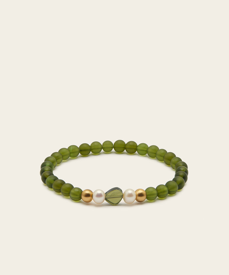 WANDERLUST ODYSSEY BRACELET WITH MOLDAVITE & PEARL (LIMITED-EDITION)