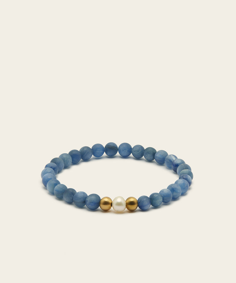 WANDERLUST VOYAGER BRACELET WITH PEARL & KYANITE