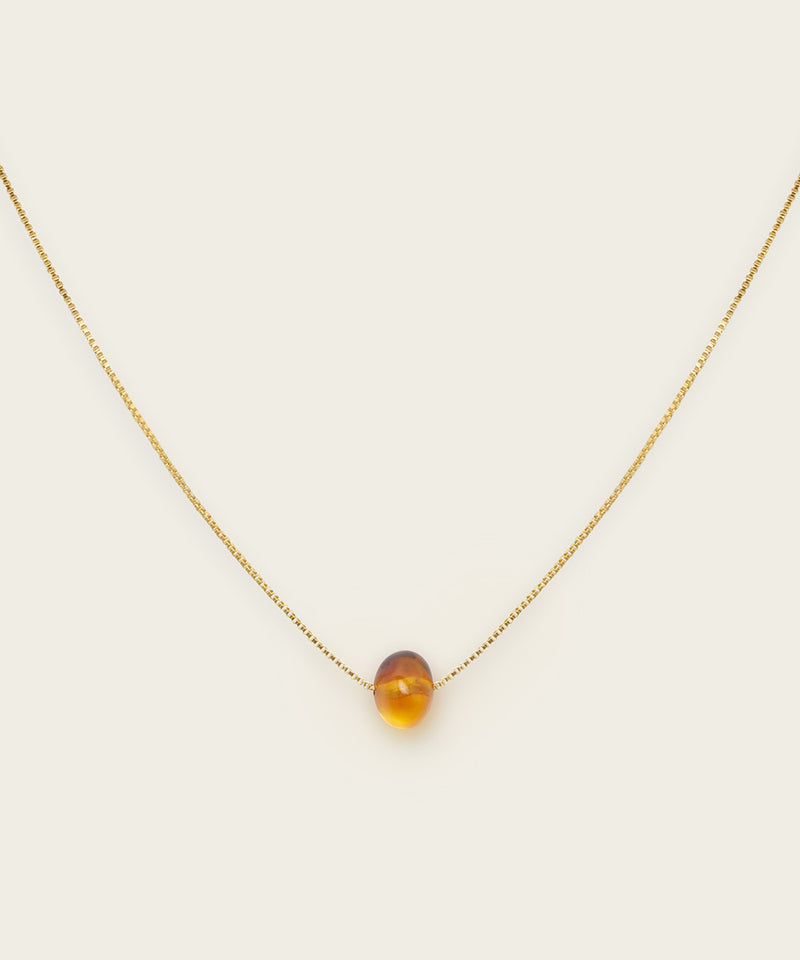 AMBER RABBIT NECKLACE WITH BALTIC AMBER