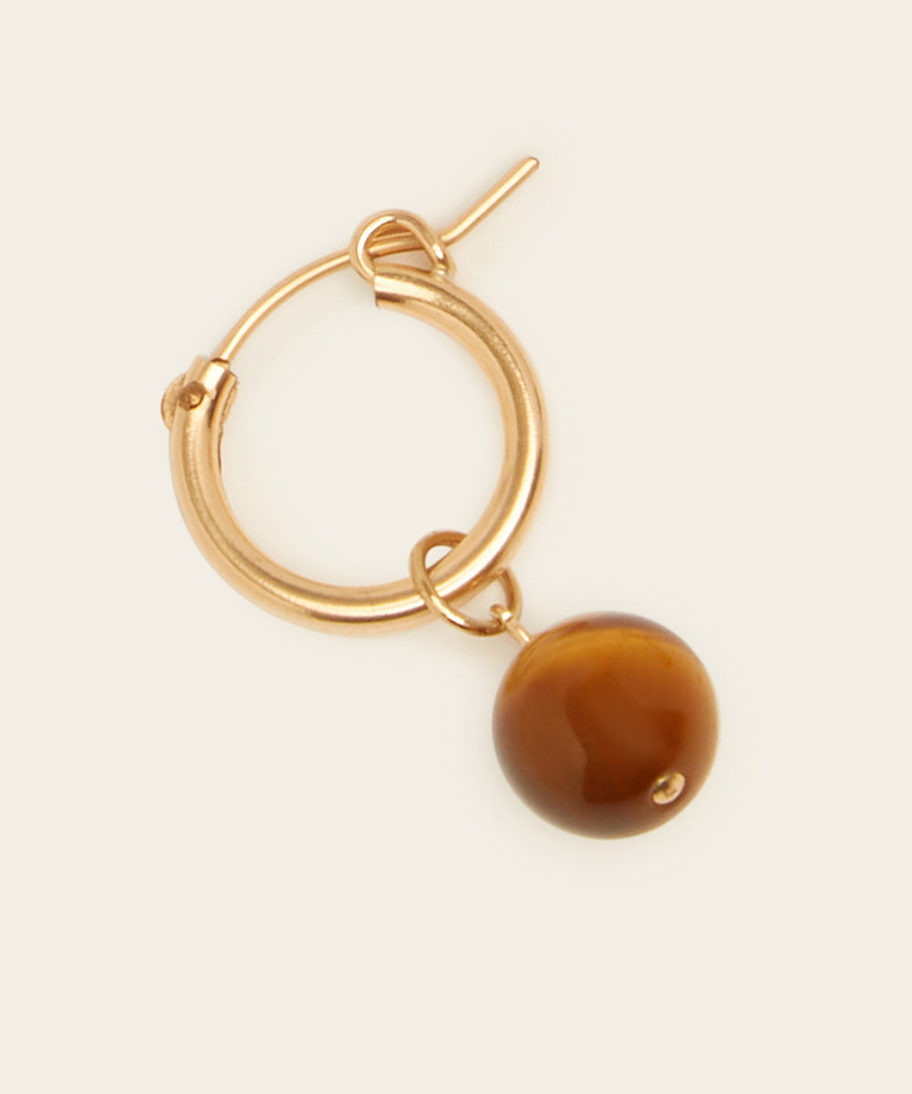 HIGHER COURAGE EARRINGS WITH TIGER'S EYE