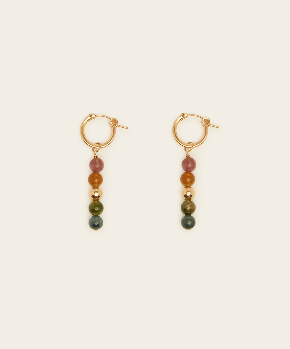 HIGHER HARMONY EARRINGS WITH RAINBOW TOURMALINE