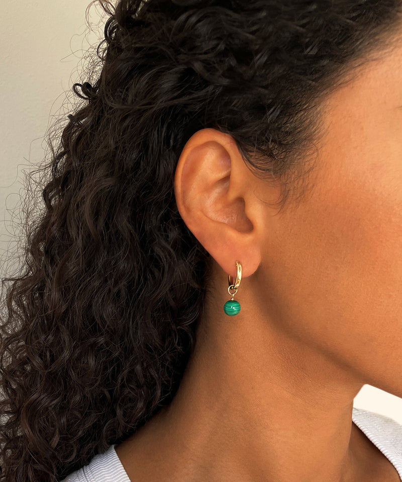 HIGHER TRANSFORMATION EARRINGS WITH MALACHITE