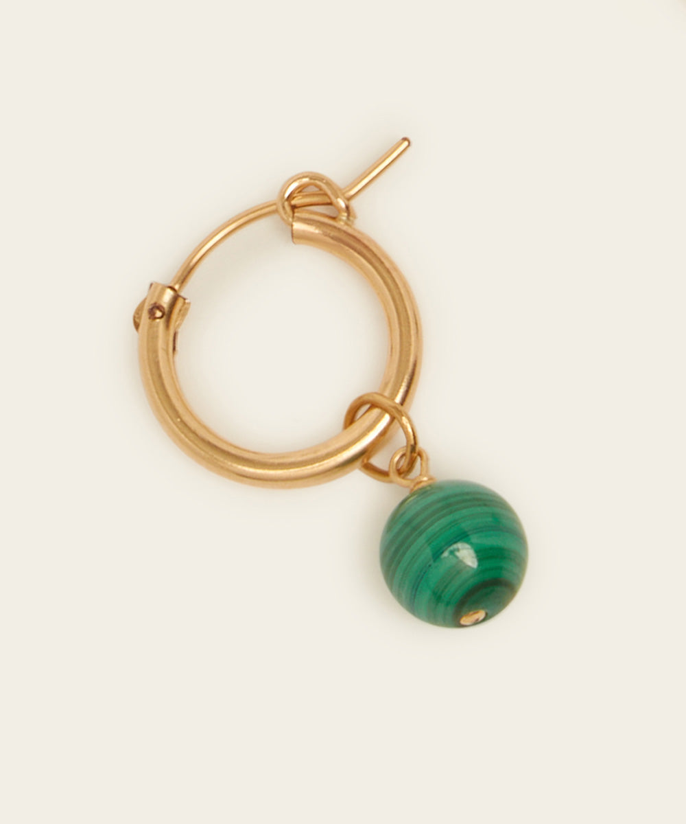 HIGHER TRANSFORMATION EARRINGS WITH MALACHITE