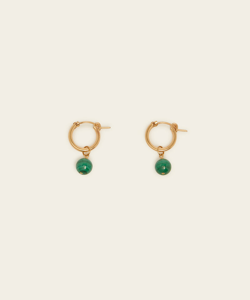 HIGHER TRANSFORMATION EARRINGS WITH MALACHITE