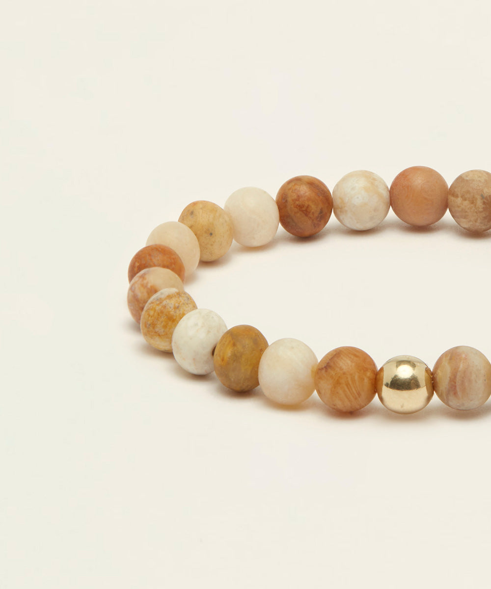 KIDS TRANSFORMATION BRACELET WITH FOSSIL CORAL