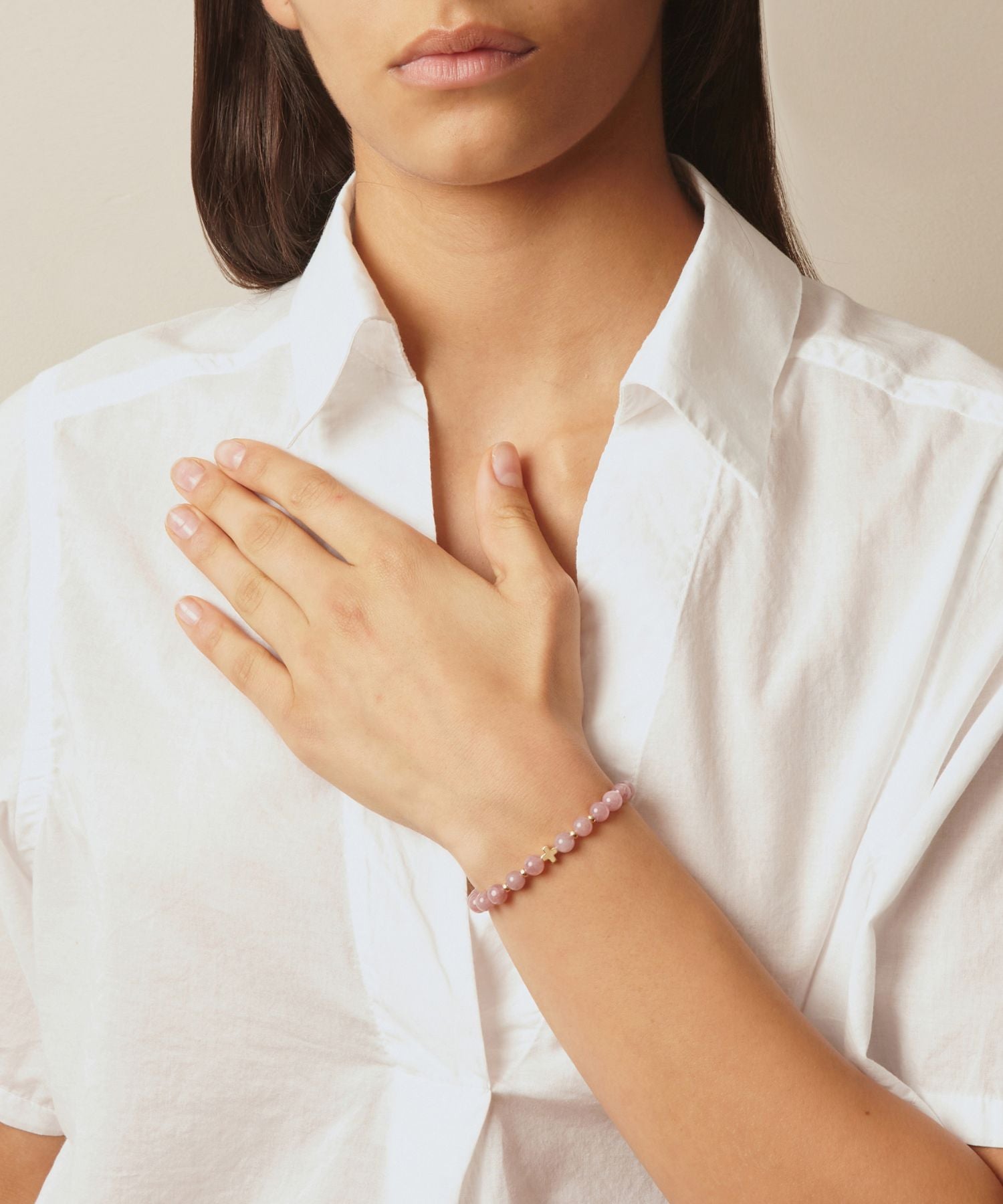 SACRED LOVE BRACELET WITH MADAGASCAR ROSE QUARTZ