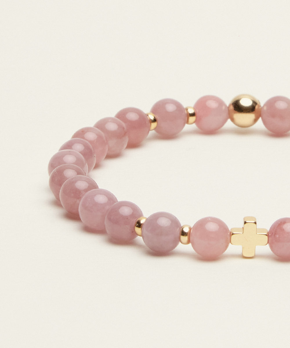 SACRED LOVE BRACELET WITH MADAGASCAR ROSE QUARTZ