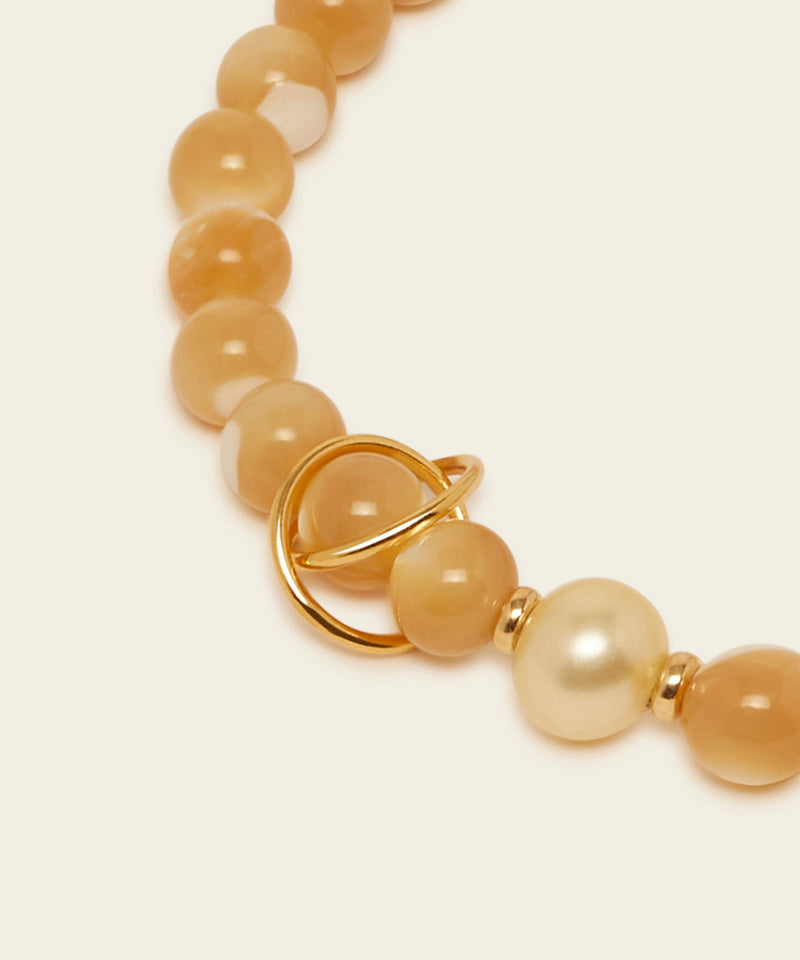 SOULMATES LOVE BRACELET WITH AKOYA PEARL & MOTHER OF PEARL