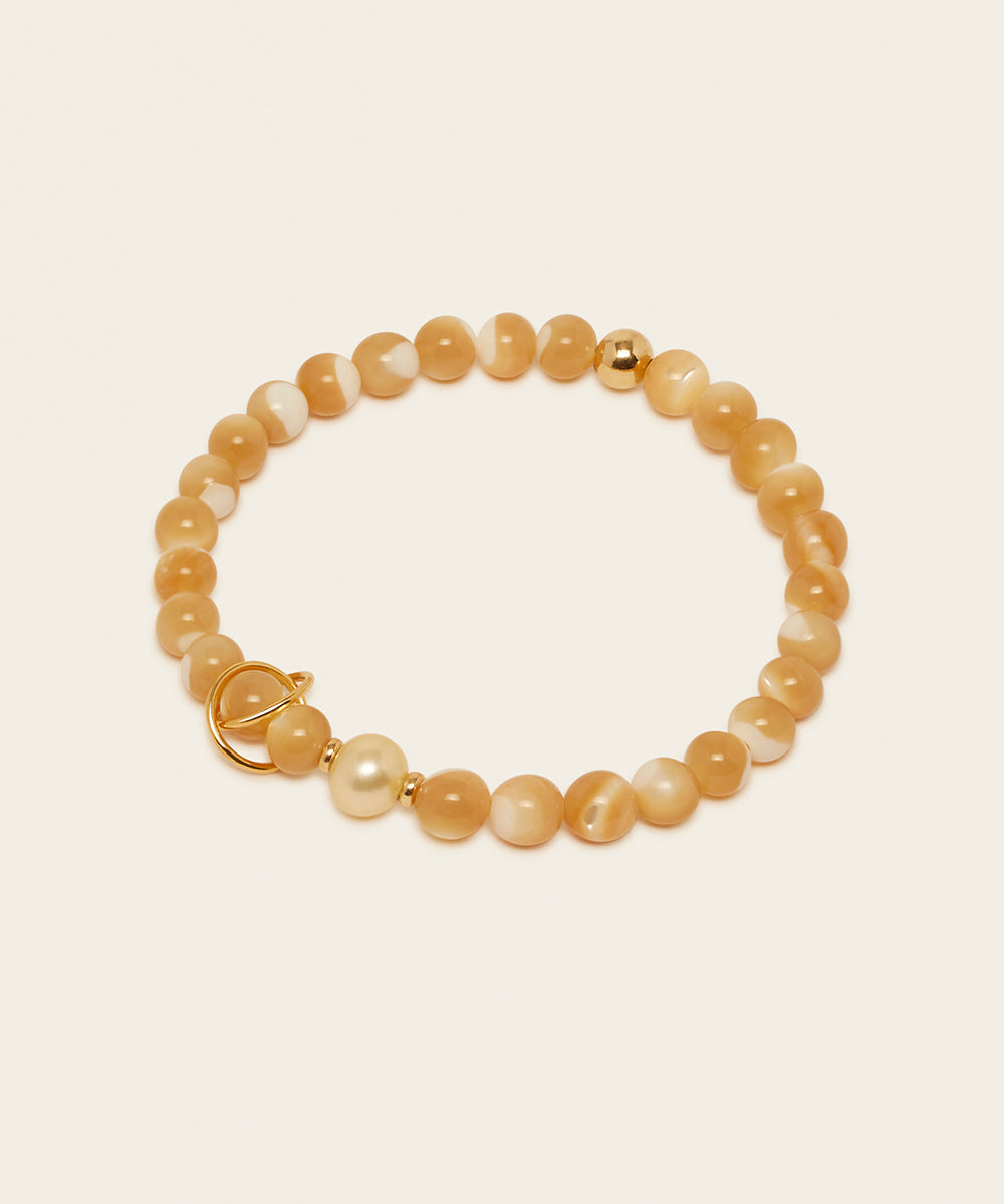 SOULMATES LOVE BRACELET WITH AKOYA PEARL & MOTHER OF PEARL